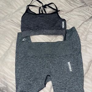 Gymshark adapt gray leggings and bra set